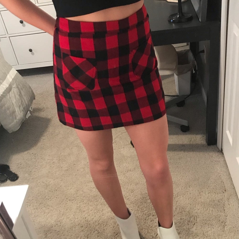 H&M plaid skirt